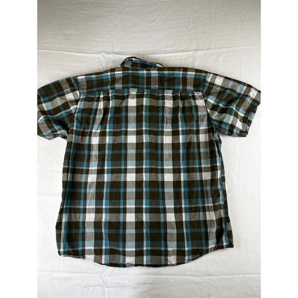 C.E. Schmidt Workwear Men's Plaid Button Down Shirt XL Blue Gray White - Picture 4 of 8